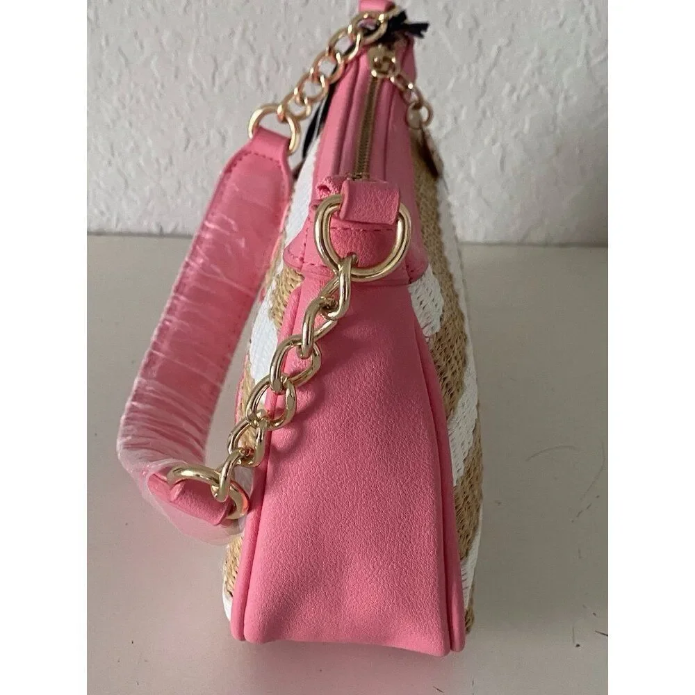Juicy Couture Juicy‎ Gelato Shoulder Bag Natural White Pink Lemonade NEW